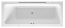 Ванна Duravit DuraStyle 170х70 см гидромассажная, встраиваемая/пристенная, акриловая, цвет: белый, с ножками/сливом-переливом, без фронтальной панели, прямоугольная, с системой гидромассажа Air-System, c наклоном для спины слева, левая