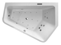 Ванна Duravit Starck 180х80 см гидромассажная, встраиваемая/пристенная, акриловая, цвет: белый, с рамой/сливом-переливом, без фронтальной панели, прямоугольная, с системой гидромассажа Combi-System L, с двумя наклонами для спины