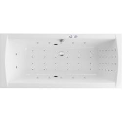 Ванна Excellent Aquaria Lux NANO, 180х80 см, акриловая, цвет- белый/хром, (с гидромассажем), с каркасом, прямоугольная, правосторонняя/левосторонняя, правая/левая, универсальная, приставная/встраиваемая