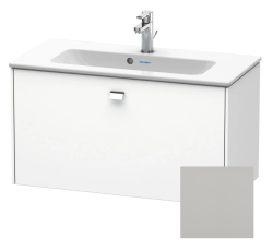 Тумба под раковину для консоли/столешницы Duravit Brioso 82х48х44,2 см, подвесная, ДСП, цвет: бетонно-серый/хром, 1 выдвижной ящик, прямоугольная