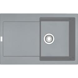 Мойка кухонная Franke MARIS MRG 611-78, 78х50 см, врезная, искусственный гранит (Fragranite+), прямоугольная, цвет серый камень, без отверстия под смеситель, с крылом, оборачиваемая
