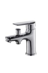 Смеситель на борт ванны Esko Asti встраиваемый на 1 отверстие, однорычажный, неповоротный, керамический, длина излива 115 мм, латунь, цвет хром