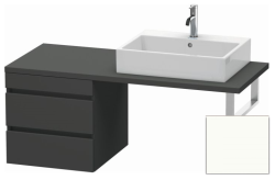 Тумба/шкафчик для консоли/столешницы Duravit DuraStyle под раковину 50х54,8х51,2 см, подвесная, ДСП, цвет: графит/белый матовый, 2 выдвижных ящика, прямоугольная