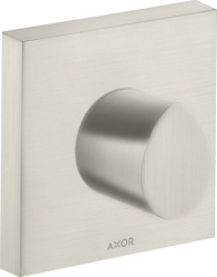 Вентиль Axor Starck Organic 120/120 запорный, скрытого монтажа, квадратный, латунь, цвет: под сталь, встраеваемый/встроенный, для ванны/душа