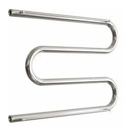 Полотенцесушитель Двин M 50/70, водяной (1" К0  Полированный), с полкой, боковое подключение, нержавеющая сталь, настенный, форма М-образная, цвет хром, к отоплению и ГВС, для отопления, обогрева в ванной