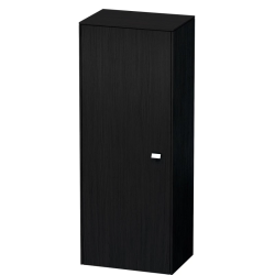 Пенал Duravit Brioso L, 52x36x133 см, подвесной, (левый), с дверцей, с полкой, со стеклянными полками, цвет: дуб черный/хром, в ванную комнату