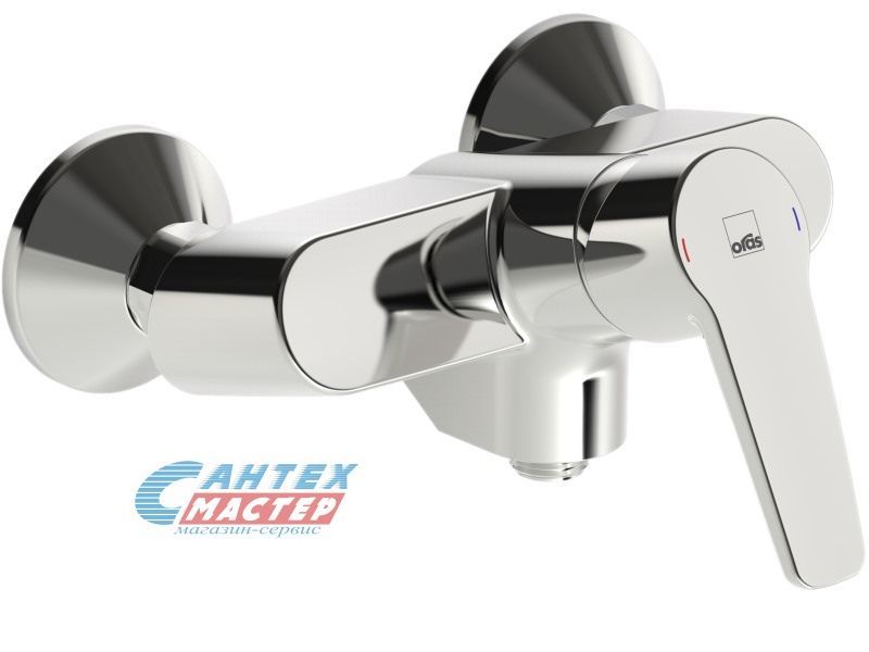 Смеситель для душа Oras Saga однорычажный, керамический, настенный, без излива/шланга/лейки, латунь хром 3960Y