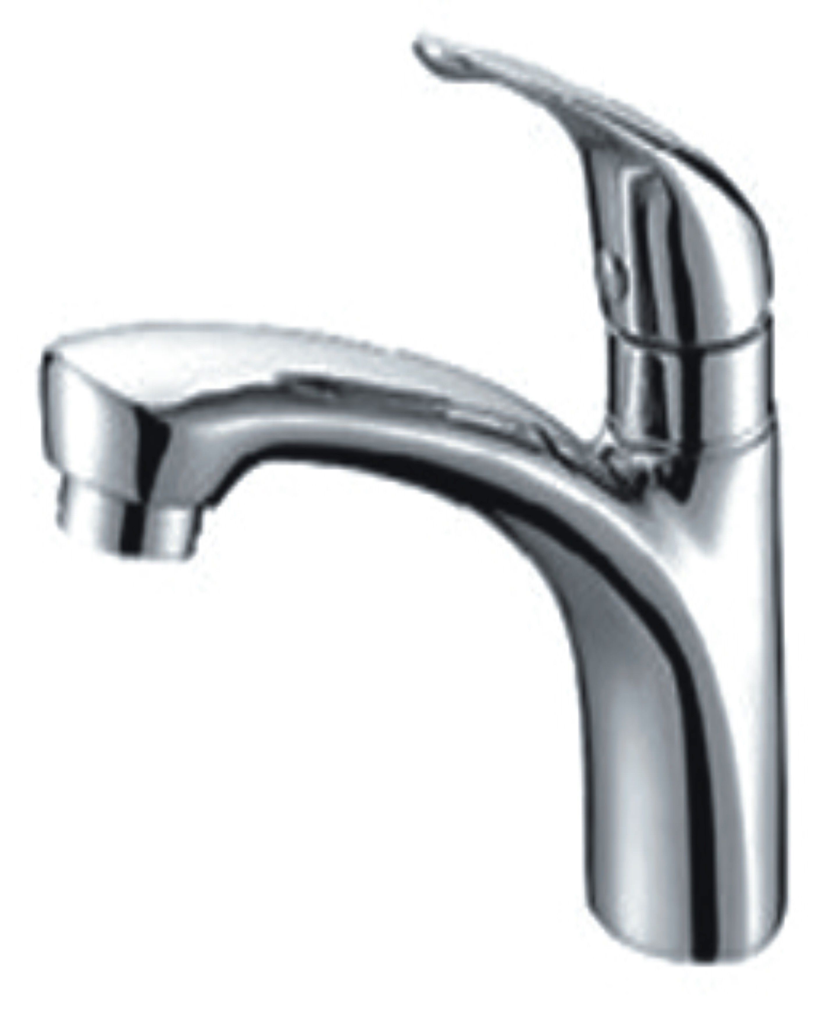 Смеситель для умывальника HAIBA CRON однозахватный, неповоротный, длина 120 мм, силумин, цвет хром