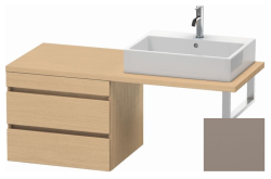 Тумба/шкафчик для консоли/столешницы Duravit DuraStyle под раковину 60х47,8х51,2 см, подвесная, ДСП, цвет: натуральный дуб/базальт, 2 выдвижных ящика, прямоугольная