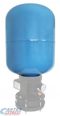 Бак расширительный 50 л (синий) Джилекс КРОТ без ножек, на стену, вертикальный, мембранный, накопительный, напольный, для воды, антифриза, системы водяного отопления закрытого типа