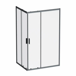 Душевое ограждение Am.Pm Gem 90x120 см без поддона, прозрачное закаленное стекло 5/6 мм, профиль черный матовый, закаленное стекло/алюминий, прямоугольное