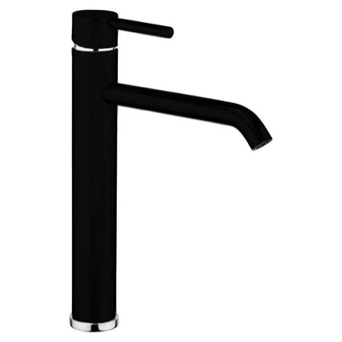 Смеситель для раковины Webert Elio однорычажный, неповоротный, высокий, длина 190 мм, латунь, цвет черный