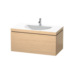 Тумба под раковину для консоли/столешницы Duravit L-Cube 82х47,7х40 см, подвесная, ДСП, цвет: дуб брашированный, 1 выдвижной ящик, прямоугольная