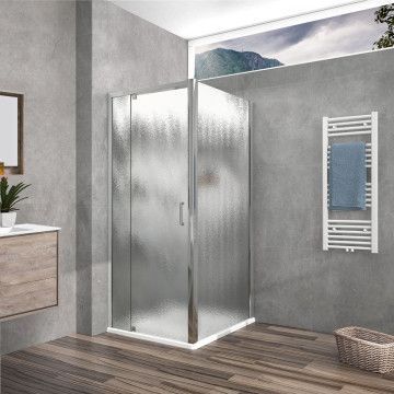 Душевое ограждение Vincea Intra 80/90х90х190 см, стекло шиншилла, профиль хром, левое/правое, прямоугольное/угловое, дверь распашная