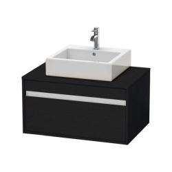 Тумба под раковину для консоли/столешницы Duravit Ketho 80х55х42,6 см, подвесная, ДСП, цвет: дуб черный, 1 выдвижной ящик, прямоугольная