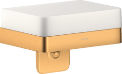 Дозатор Axor Universal Accessories для жидкого мыла, настенный, металл/стекло, цвет шлифованное золото, емкость дозатора объемом - 180 мл, для кухни/ванной, на стену