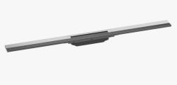 Решетка Hansgrohe RainDrain Flex 90, для пристенного монтажа, для душевого трапа, укорачиваемый, 90х6 см, цвет хром, для душа в пол, нержавеющая сталь, прямоугольная