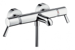 Смеситель для ванны Hansgrohe Ecostat Comfort, термостатический, наружного монтажа, настенный, излив 17,7, без шланга/лейки, латунь, цвет хром