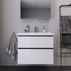Тумба под раковину Duravit D-Neo, 78,4х45,2х62,5 см, подвесная, 2 выдвижных ящика, ДСП, цвет: белый глянец, шкафчик навесной, прямоугольная, правая/левая, для раковины D-Neo # 236780, в ванную комнату