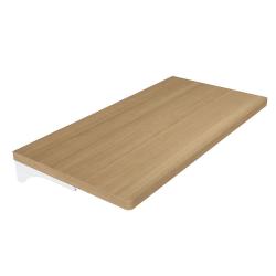 Столешница Velvex Klaufs 1000 без отверстий, 995х453х39 мм, ДСП, прямоугольная, цвет дуб французский (шатане), для накладной раковины/умывальника