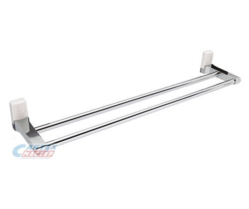 Полотенцедержатель Wasserkraft Leine K-5040WHITE двойной штанга хром
