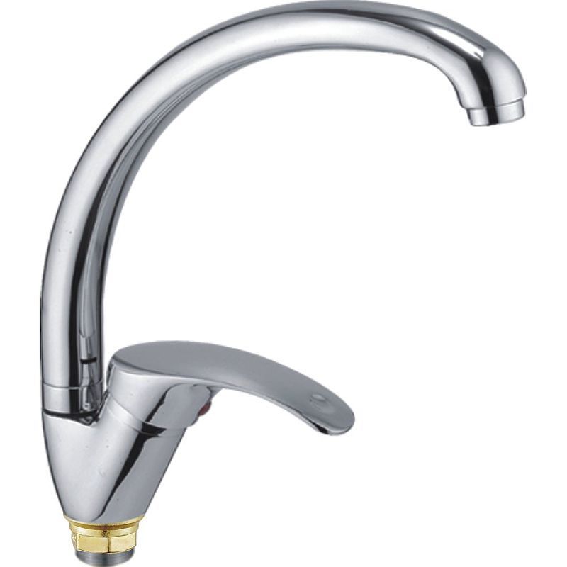 Смеситель для кухни/мойки HAIBA CRON однозахватный, поворотный, длина 194 мм, силумин, цвет хром