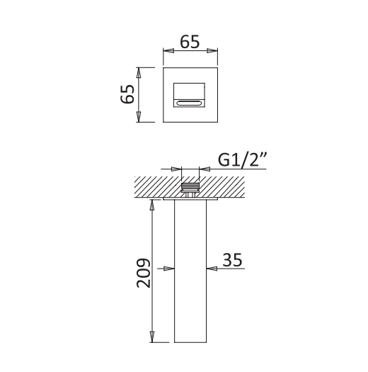 Излив для ванны Cezares Porta длина 209 мм латунь, цвет белый матовый, встраиваемый/встроенный
