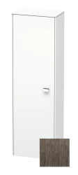 Пенал Duravit Brioso L, 42x24x133 см, подвесной, (левый), с дверцей, с полкой, со стеклянными полками, цвет: сосна терра/хром, в ванную комнату