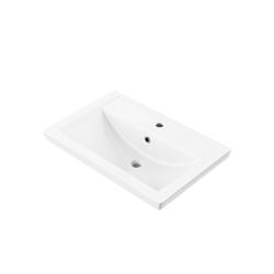 Умывальник мебельный IDDIS Optima Home 610х407х185 мм прямоугольная, сантехнический фарфор, цвет белый, с отверстием под смеситель, слив-перелив, раковина 4076000i28
