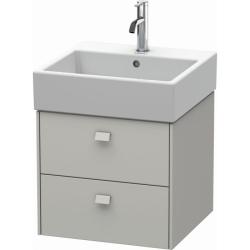 Тумба/шкафчик для консоли/столешницы Duravit Brioso под раковину 42х48х44,2 см, подвесная, ДСП, цвет: бетонно-серый, 2 выдвижных ящика, прямоугольная