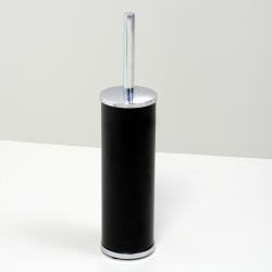 Ерш для унитаза WasserKRAFT, напольный, материал: металл, для туалета/унитаза, с туалетной щеткой, в ванную/ванную комнату/туалет, цвет хром/черный матовый