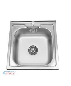 Мойка Sink Light, 50х50 см, толщина 0.8 мм, с сифоном, накладная, нержавеющая сталь, квадратная, цвет полированная, отверстие под смеситель, для кухни, прямая, встроенная/встраиваемая