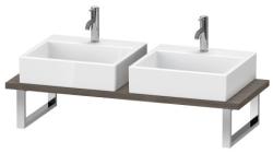 Столешница Duravit Brioso, для консоли, консольное полотно, 80х55х3 см, ДСП, прямоугольная, тонкая, цвет: сосна терра,  для двух раковин/умывальников/рукомойников, 2 выреза под раковину, установка по краям