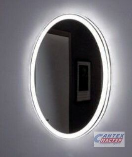 Зеркало Aquanet Комо 10085, 100х85x32 см, парящее, с LED/ЛЕД-подсветкой, овальное, выключатель сенсорный, для ванны