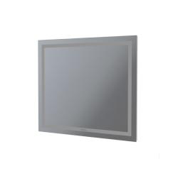 Зеркало IDDIS Zodiac, 80х70 см, с LED/ЛЕД-подсветкой, прямоугольное,  без антизапотевания, выключатель механическйий, вертикальное, для ванны, навесное/подвесное/настенное