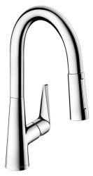 Смеситель для кухни/мойки Hansgrohe Talis M51, 160 sBox 2jet, однорычажный, керамический, с поворотным/вытяжным изливом, длина 18,5 см, латунь, цвет хром