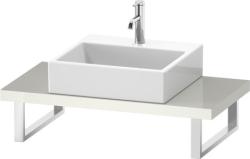 Столешница Duravit Brioso, для консоли, консольное полотно, 80х48 см, ДСП, прямоугольная, цвет: белый глянец,  для одной раковины/умывальника/рукомойника, 1 вырез под раковину, установка по центру