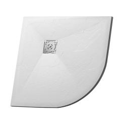 Душевой поддон RGW Stone Tray ST/R-W, 90х90х2,5 см, четверть круга, из искусственного камня, низкий, цвет: белый, с антискользящим рельефным покрытием, без бортика