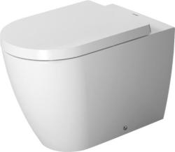 Унитаз Duravit ME by Starck  37х60х40 см, напольный, приставной, цвет белый, санфарфор, овальный, горизонтальный (прямой) выпуск, под скрытый бачок, ободковый, без сиденья, для туалета/ванной комнаты