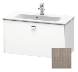 Тумба под раковину для консоли/столешницы Duravit Brioso 82х48х44,2 см, подвесная, ДСП, цвет: сосна серебристая/хром, 1 выдвижной ящик, прямоугольная