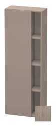 Пенал Duravit DuraStyle, 50x24x140 см, подвесной, (левый), с дверцей, с закрытыми/открытыми полками, цвет: сосна серебристая/базальт, в ванную комнату