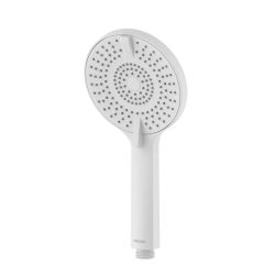 Лейка душевая Melodia Rora 120 мм L253 мм ручная, круглая, 4 режима, цвет матовый белый, ABS пластик, для душа/ванной ROR4FWRM18