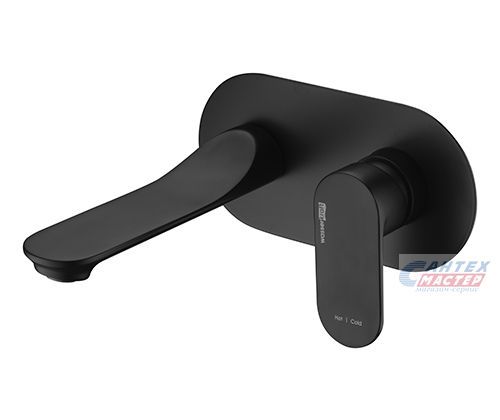 Смеситель для раковины Wasserkraft Elbe встраиваемый, однорычажный, керамический, латунь, цвет черный