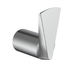 Крючок одинарный Raglo R307.05 настенный, латунь, форма округлая, для полотенец/халатов в ванную/туалет/душевую кабину, цвет хром