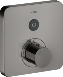 Смеситель для душа Axor ShowerSelect softsquare, термостатический, скрытого монтажа, 1 потребитель, настенный, без излива/шланга/лейки, квадратный, латунный, цвет полированный черный хром, с термостатом, встроенный/встраиваемый/термостатный