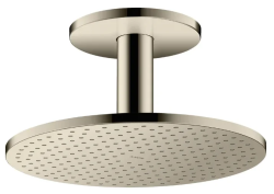 Верхний душ AXOR ShowerSolutions 250 1jet, с потолочным подсоединением, потолочный монтаж, круглый, с 1 режимом, размер 25 см, металлический, цвет: полированный никель, для душа/ванной