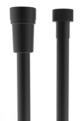 Шланг для душа Bossini Cromolux New 150 см из армированного нейлона, 1/2” x 1/2” FF, наконечник гладкий с резинкой, цвет чёрный матовый, материал армированный нейлон, для ванной, для душа/ванной