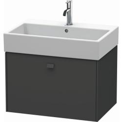 Тумба/шкафчик для консоли/столешницы Duravit Brioso под раковину 62х48х44,2 см, подвесная, ДСП, цвет: графит матовый, 1 выдвижной ящик, прямоугольная