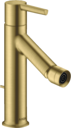Смеситель для биде Axor Starck однорычажный, керамический, фиксированный излив, длина 10,4 см, латунь, цвет шлифованная медь, без шланга/лейки, с донным клапаном