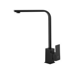 Смеситель для кухни/мойки AQUEDUC однорычажный, поворотный, высокий излив, керамический, длина 170 мм, высота 325 мм, нержавеющая сталь, цвет черный матовый 345324